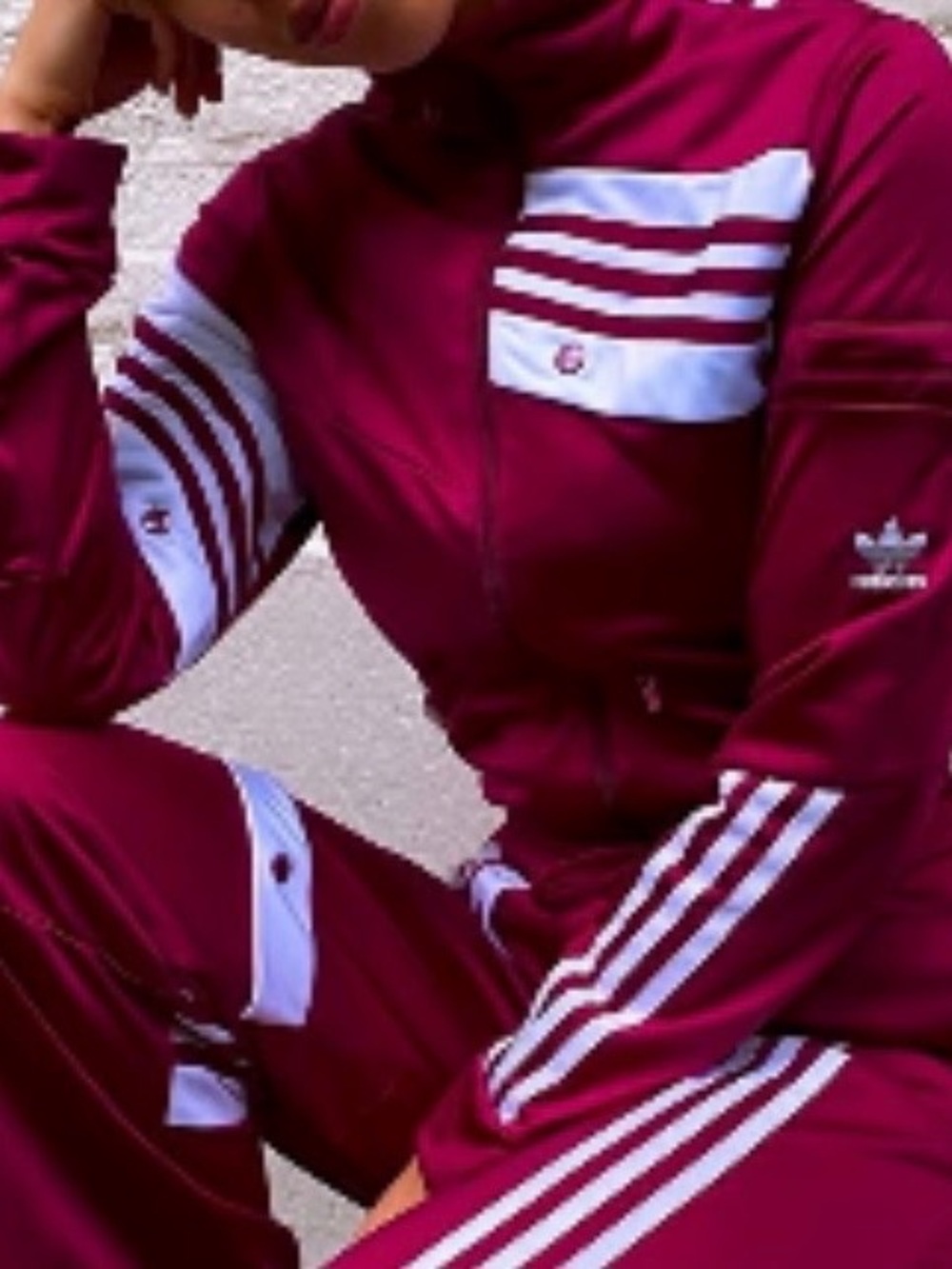🌟Adidas x Danielle Cathari Deconstructed Track Set (Powder Berry/Maroon) ECU